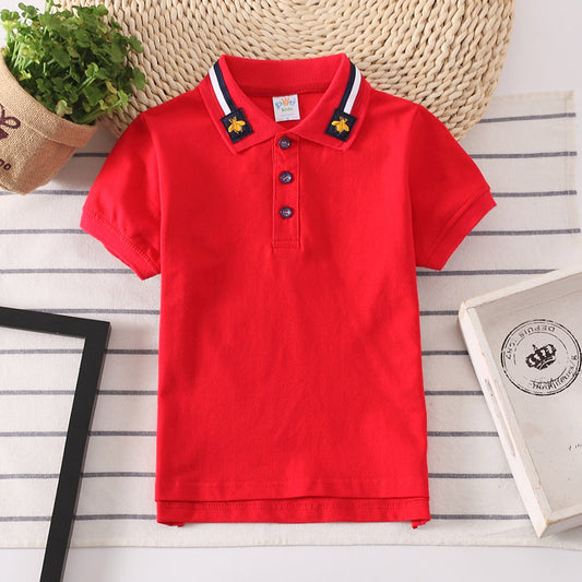 Summer Teen Polo Shirts for Boys Fashion Children Sports Tops Cotton Baby Breathable T Shirt 2-14 Years Kids Clothes