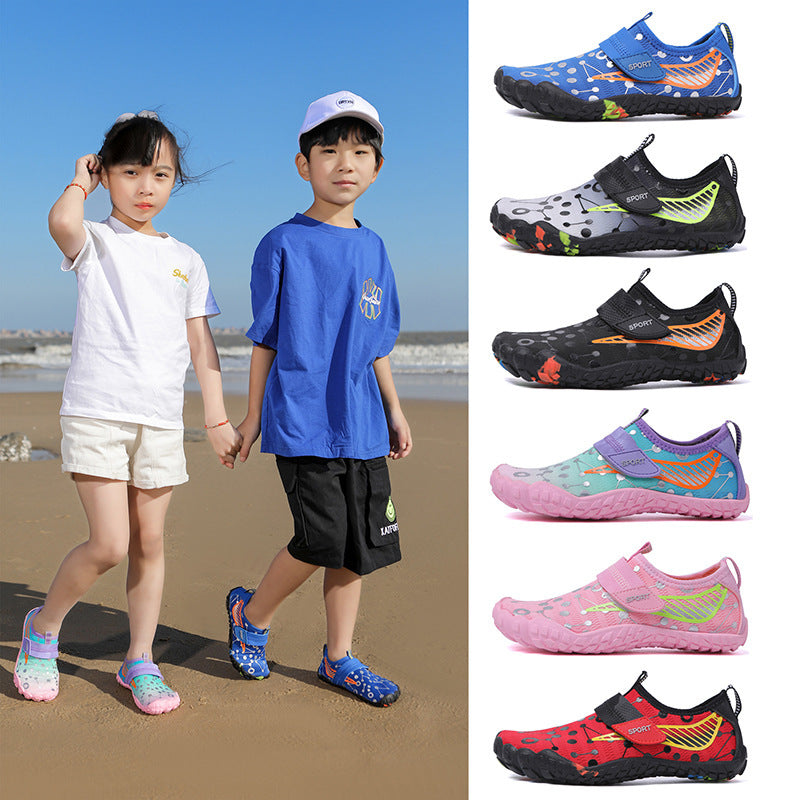 Children's beach shoes wading shoes diving snorkeling shoes women's non-slip anti-cut men's soft sole shoes swimming non-slip upstream shoes