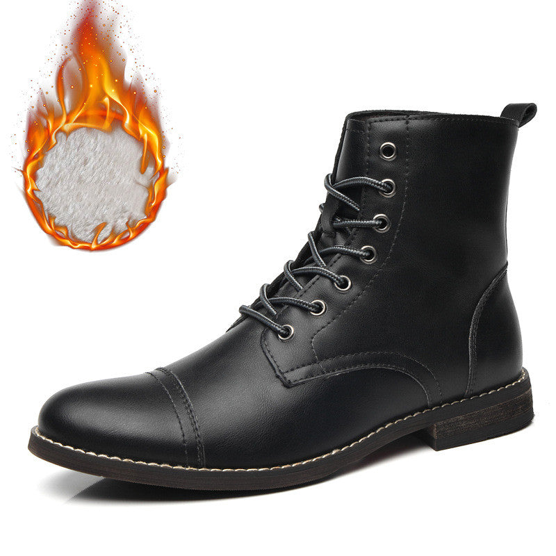 High top pointed toe Martin boots