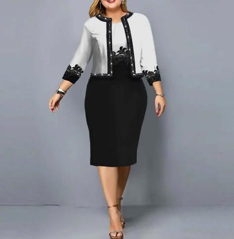 Women pencil skirt two piece set