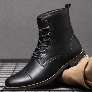 High top pointed toe Martin boots