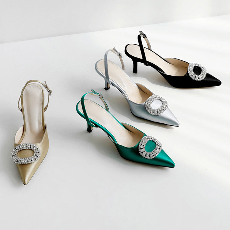 Sandal stiletto pointed 8cm high heels