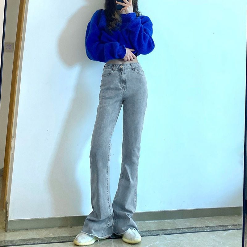 High Waist Thin Legs Long Legs All Match Mopping Pants