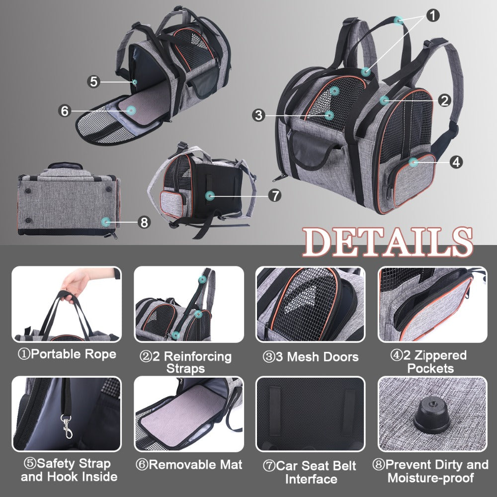 Cat Carrier backpack Multi-functional Folding Pet Puppy Dog Cat Car Seat Basket Carry Cat Bag backpack Pet travel carrier bag