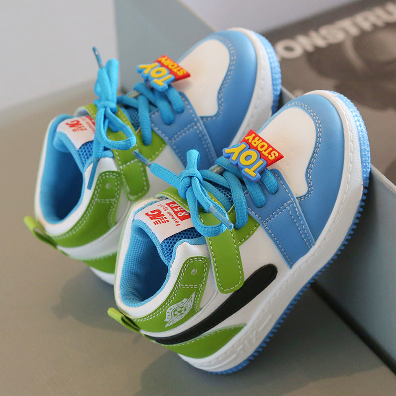 A generation of children's sports shoes 2024 spring boys casual board shoes high cartoon girls online red shoes baby