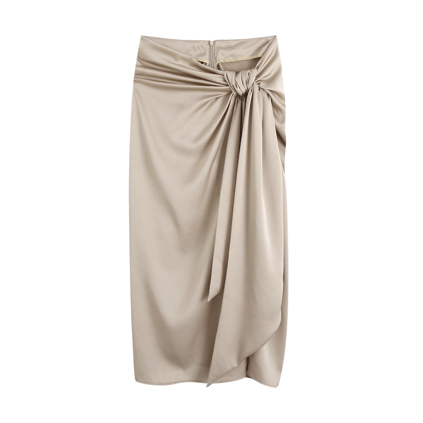 Fit And Slim Knotted Midi Skirt