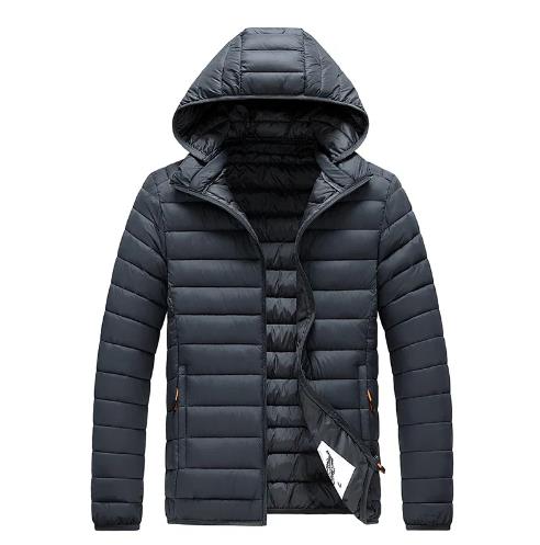 Winter men's Korean version slim-fit detachable hat casual trend