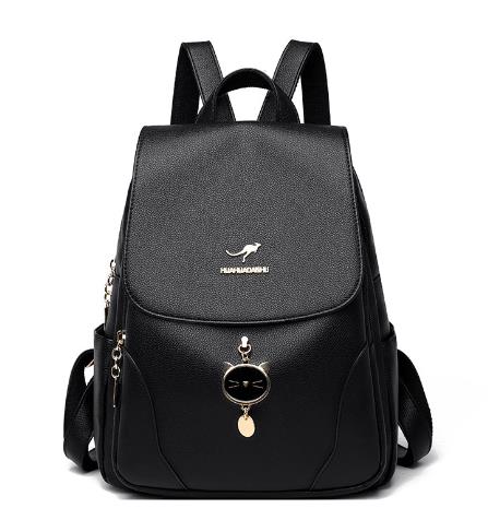 Mochila de Couro Legítimo Vintage Feminina- Cheire Ville