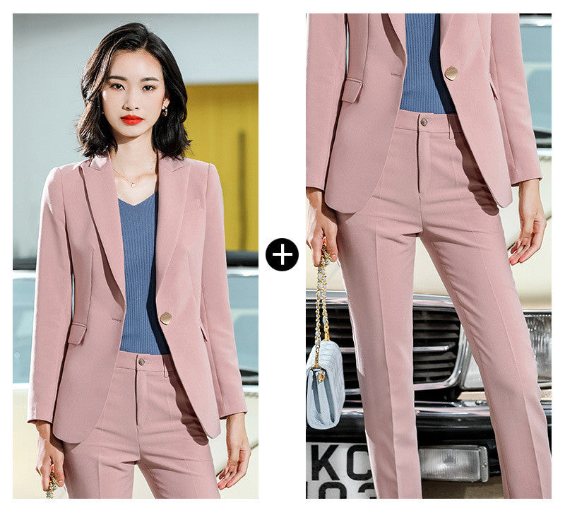 Two-Piece Suit Women's Professional Wear Trousers Fashion Overalls