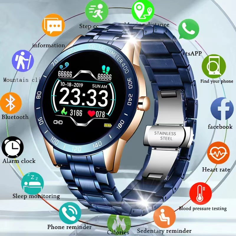 JS Smartwatch Smart Watch For Men Health Monitor Motion Tracking Blood Pressure Waterproof Bluetooth Call Connected Watch Man