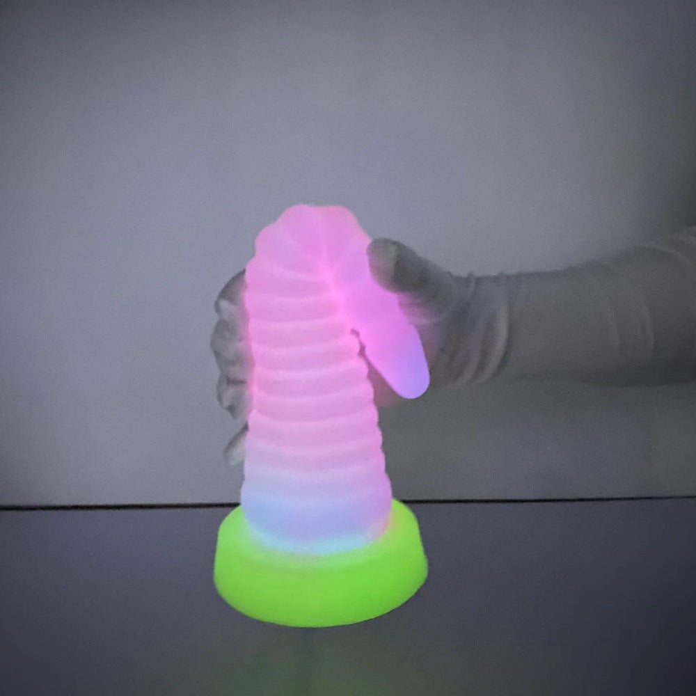 Luminous shark super large thick soft suction cup anal expansion device boxing court masturbation adult sex toy supplies