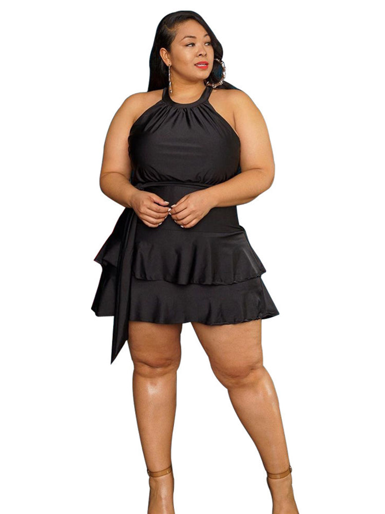 Summer Dresses Women Backless Short Even Dress Ladies Sexy High Waist Plus Size Dresses Wholesale Bulk Dropshipping