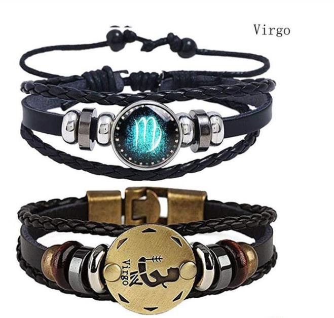 Twelve Constellations Bracelet for Men and Women Jewelry Handrope Chaozhou Nocturnal Personality Hand String for Couple''s Bracelet Birthday Gift