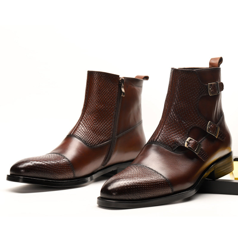 Men's Shoes New Cowhide Martin Boots Men's Business