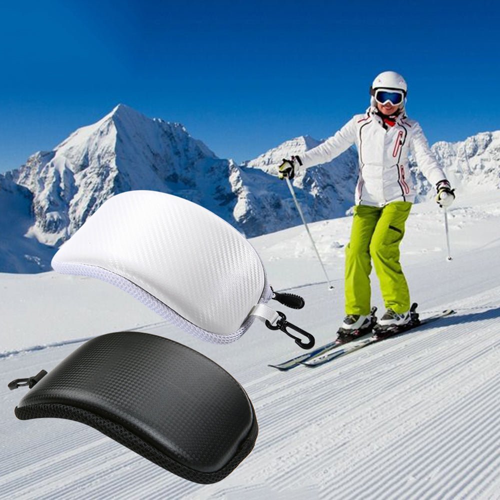 Ski Goggle Box Skiing Snowboard Glasses Protector Case Eyewear Zipper Hard Case Bag Winter Outdoor Equipment (Without Goggles)
