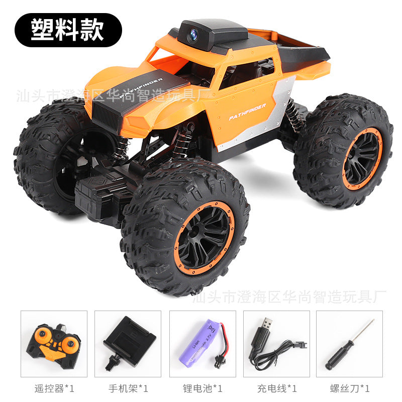 Cross-border hot sale remote control car rc boy alloy off-road vehicle with camera Children's electric toy remote control car