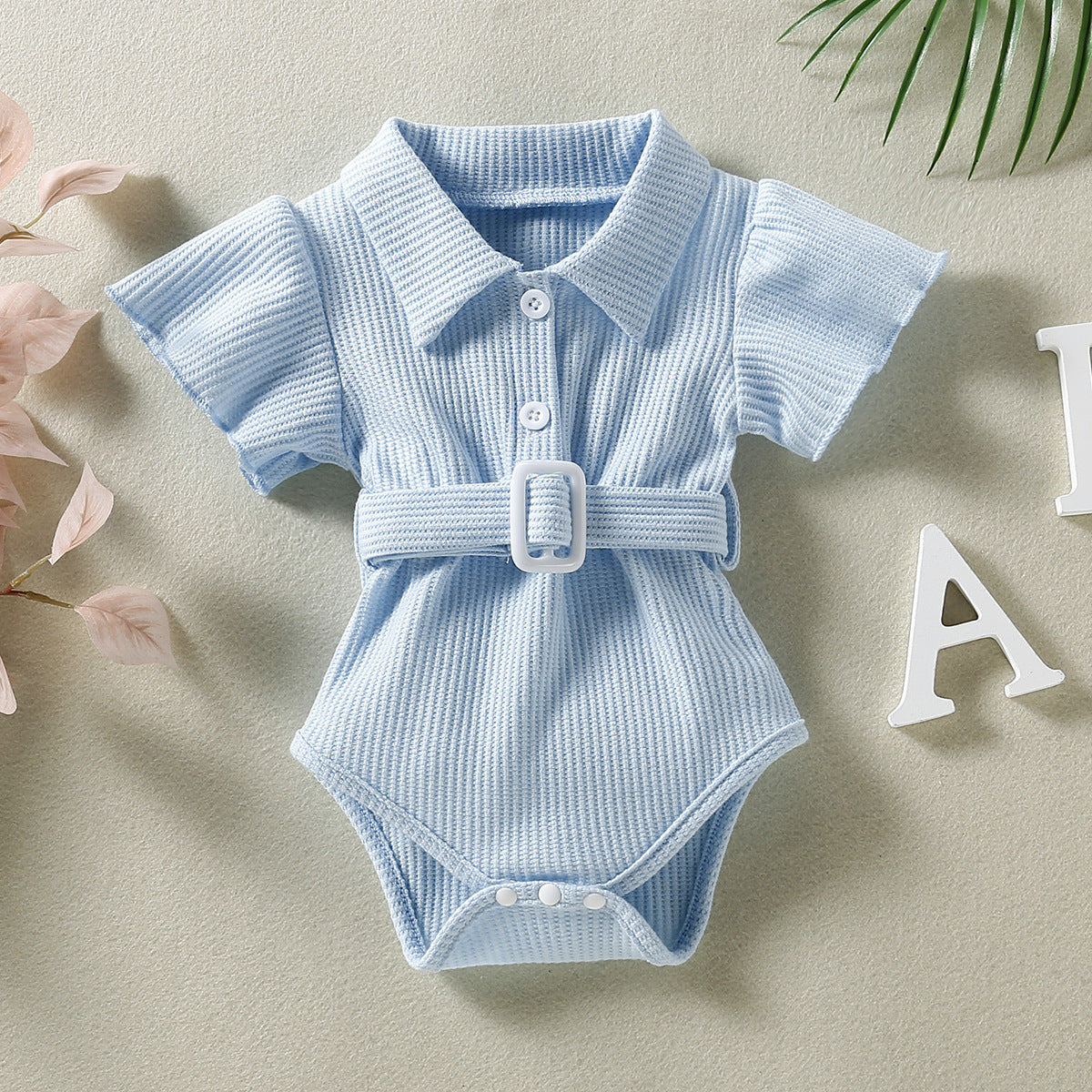 Baby One Piece Belt Romper
