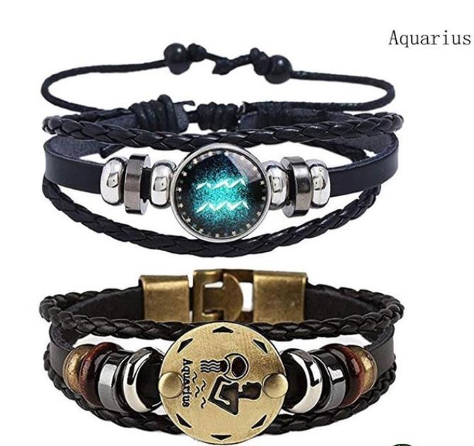 Twelve Constellations Bracelet for Men and Women Jewelry Handrope Chaozhou Nocturnal Personality Hand String for Couple''s Bracelet Birthday Gift