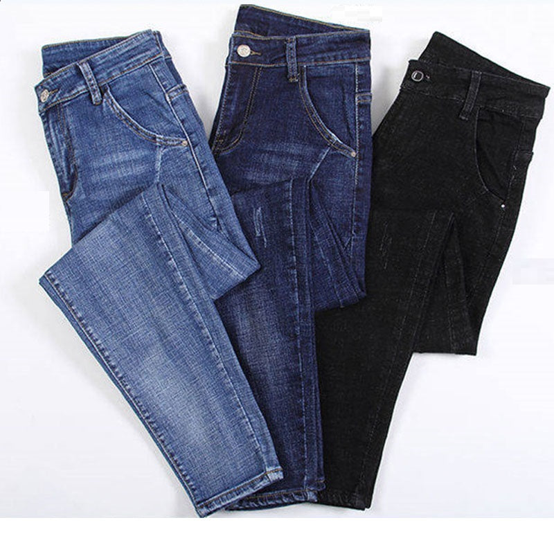 2022 Spring Autumn Women Jeans Denim Pants Fashion High Waist Harem Pants Female Trousers Streetpants P295