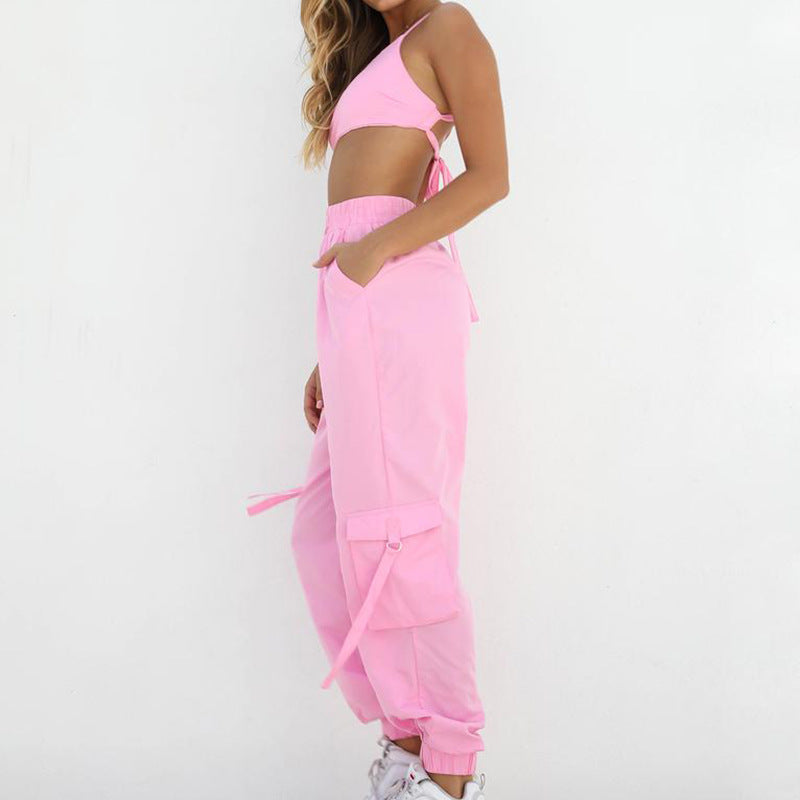 Harem pants suit sexy vest