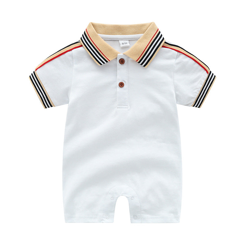 Baby's One-piece Clothes Summer Pure Cotton 3 Months Newborn Men's Short-sleeved Internet Popular Cute Baby Girl's Thin Clearance