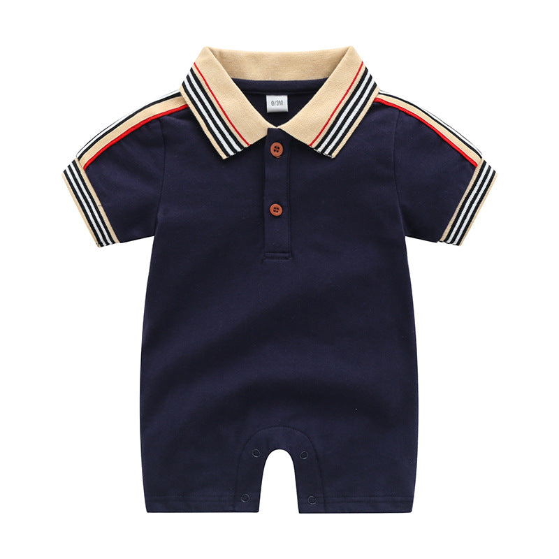 Baby's One-piece Clothes Summer Pure Cotton 3 Months Newborn Men's Short-sleeved Internet Popular Cute Baby Girl's Thin Clearance
