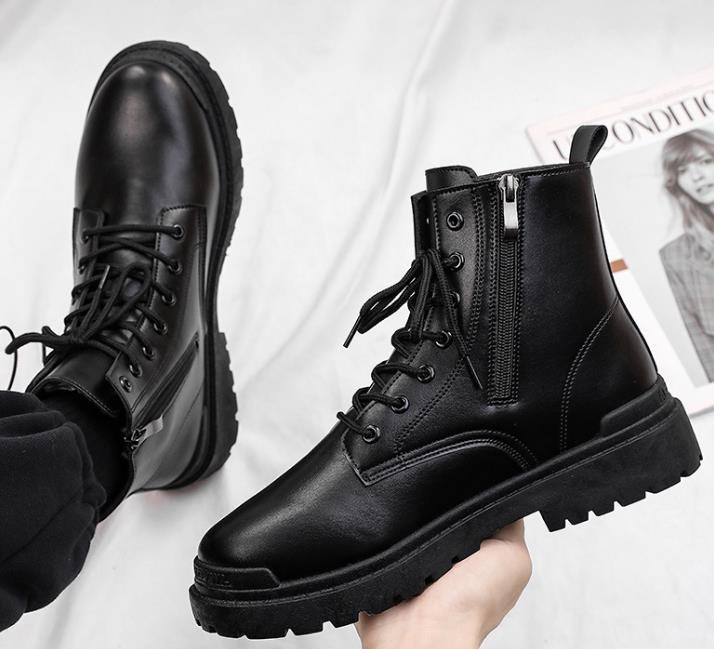 New Men's Casual Leather British Retro Martin Boots