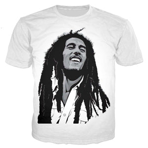 2023 New Summer Fashion Hip Hop T-shirt Reggae Originator Bob Marley 3D Printed Men Women Casual O-Neck Oversized T Shirt Tops