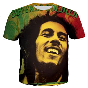 2023 New Summer Fashion Hip Hop T-shirt Reggae Originator Bob Marley 3D Printed Men Women Casual O-Neck Oversized T Shirt Tops