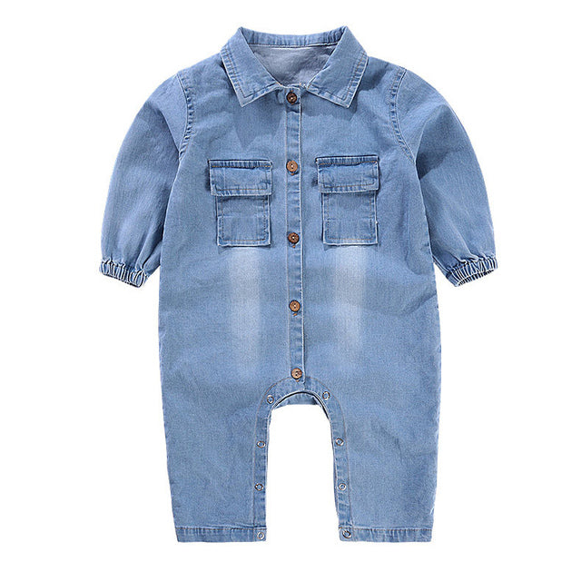 2023 Winter Cute Kids Baby Boy Warm Infant Romper Jumpsuit Cotton Solid Long Sleeve Hooded Clothes Sweater Outfit 0-24M