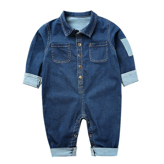 2023 Winter Cute Kids Baby Boy Warm Infant Romper Jumpsuit Cotton Solid Long Sleeve Hooded Clothes Sweater Outfit 0-24M