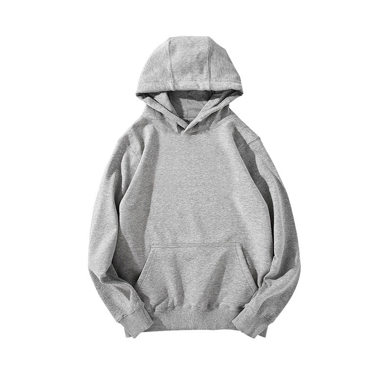 Spring, autumn and winter children's clothing Terry pullover children's hooded vests medium and large children's casual solid color thick vests blank wholesale