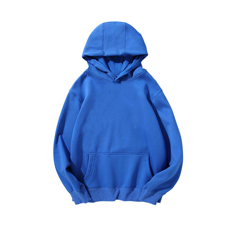 Spring, autumn and winter children's clothing Terry pullover children's hooded vests medium and large children's casual solid color thick vests blank wholesale