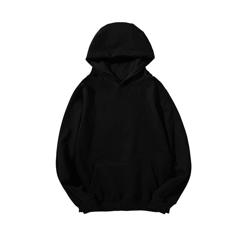 Spring, autumn and winter children's clothing Terry pullover children's hooded vests medium and large children's casual solid color thick vests blank wholesale