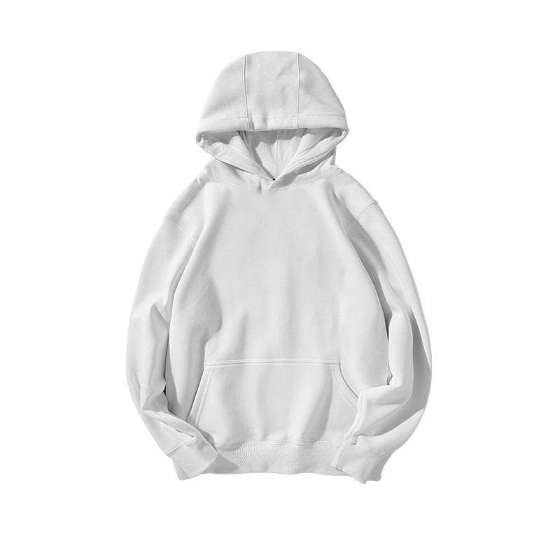 Spring, autumn and winter children's clothing Terry pullover children's hooded vests medium and large children's casual solid color thick vests blank wholesale