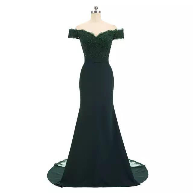 2022 foreign trade new one-shoulder bride wedding dress banquet elegant princess fishtail evening dress female
