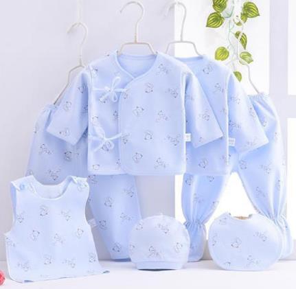 Seven-piece quilted warmth for spring and autumn newborns