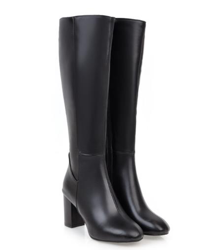 Bota de Couro Cano Alto Fashion Ladies