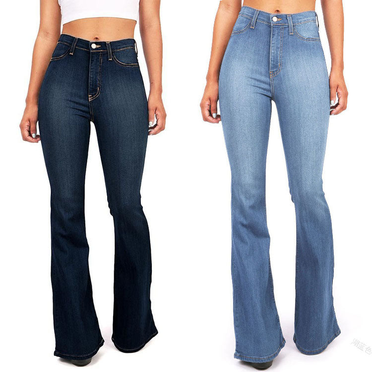 Women Autumn Winter Skinny Jeans Flare Pants 2020 New Fashion High Waist Slim Elasticity Streetwear Workout Long Pants Capri