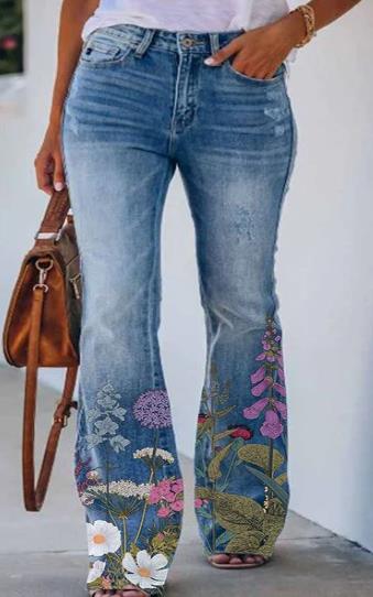 – Casual printed jeans in plus size