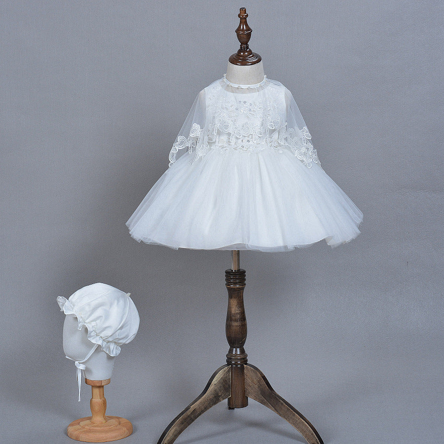 2020 full moon baby baby wash dress Princess Dress Baby Dress shawl Hat Winter Dress Skirt