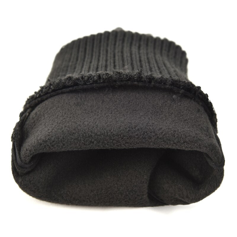 Black Warm Full Fingers Waterproof Cycling Outdoor Sports Running Motorcycle Ski Touch Screen Fleece Winter Gloves