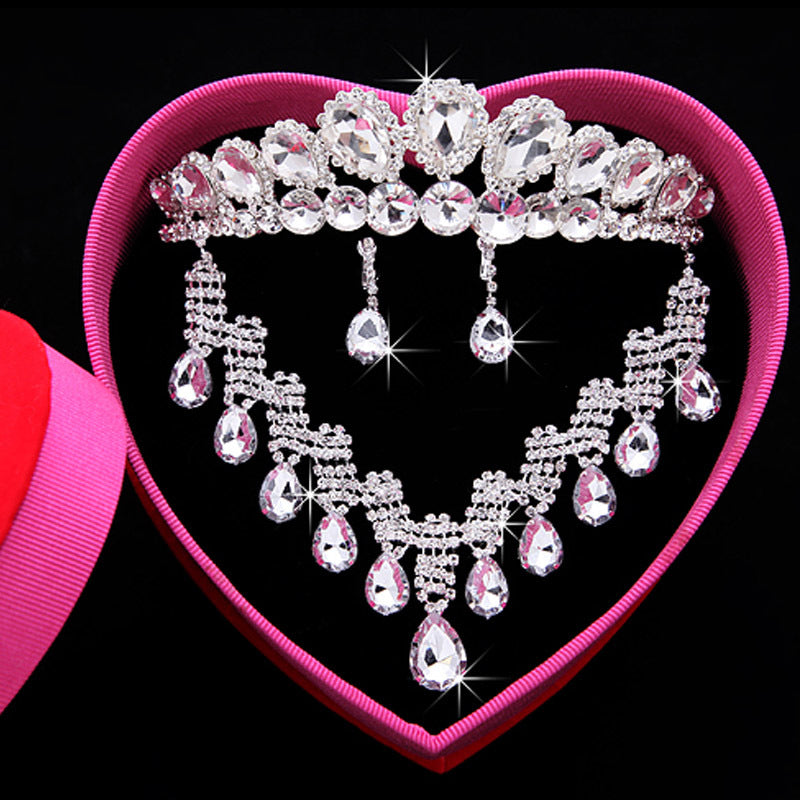 bridal bridal gowns, accessories, Rhinestone, three piece accessories, Bridal Necklace earrings wholesale