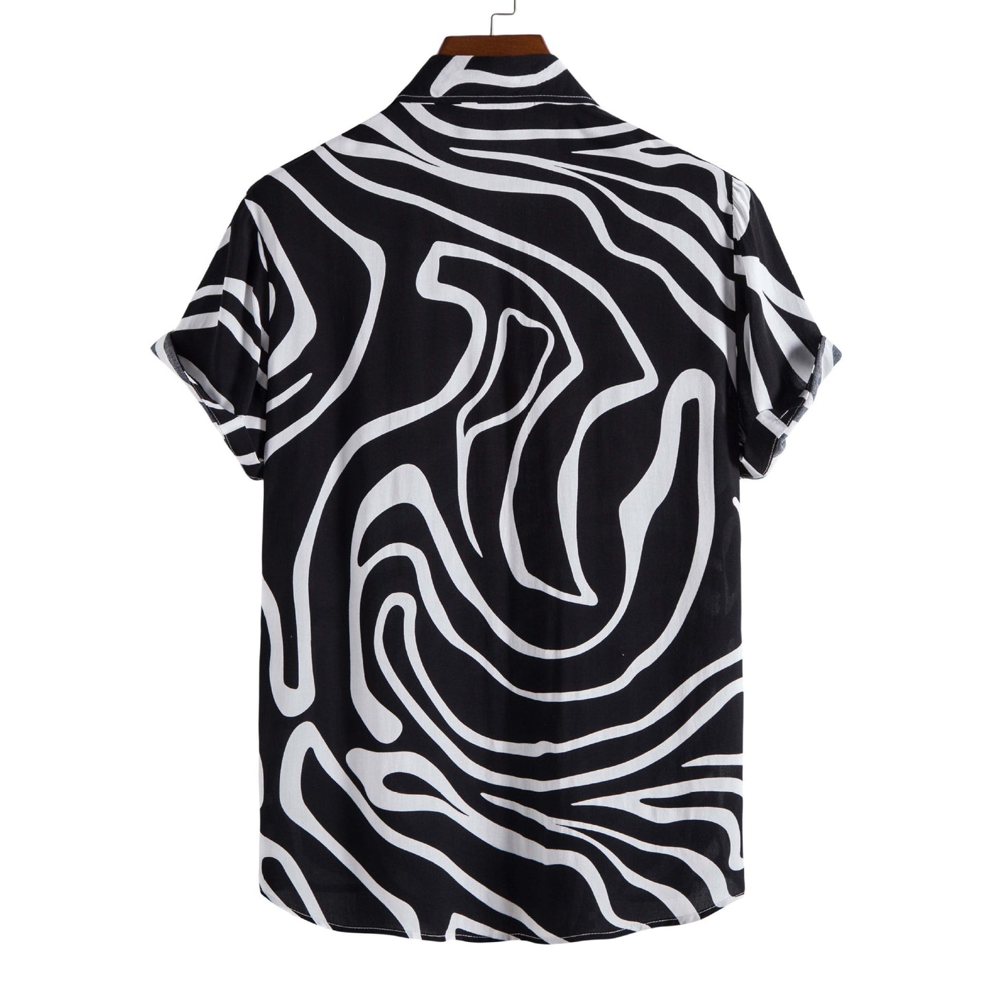 Cross-border Foreign Trade Summer New Large Size Men's Casual Fashion 3D Digital Printing Short-sleeved Shirt for Men