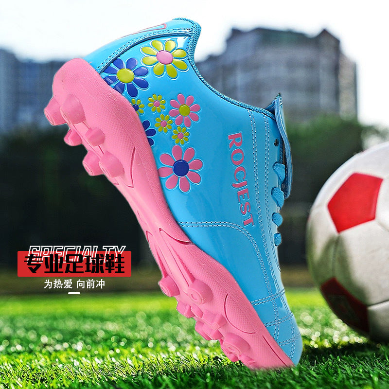 Cross-border low-top football shoes broken nail non-slip indoor training shoes for boys and girls, teenagers and students MCW501