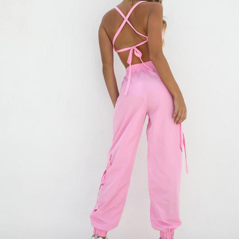Harem pants suit sexy vest