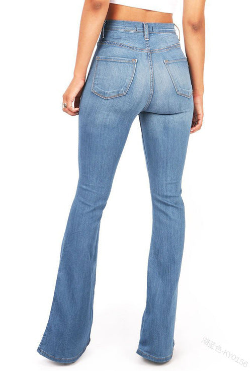 Women Autumn Winter Skinny Jeans Flare Pants 2020 New Fashion High Waist Slim Elasticity Streetwear Workout Long Pants Capri