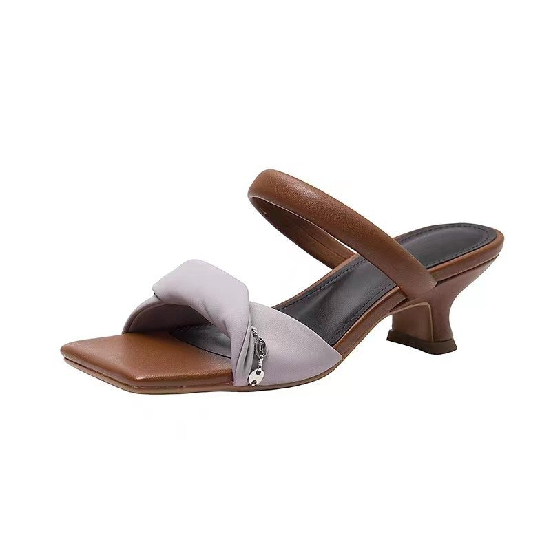 Daegu Women& Korean Sandal with Fabric and Heel
