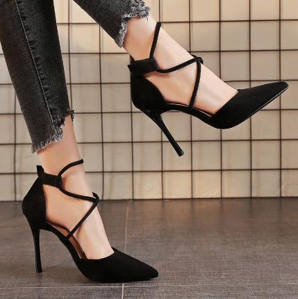 Summer new hollow skinny high heel sandal woman