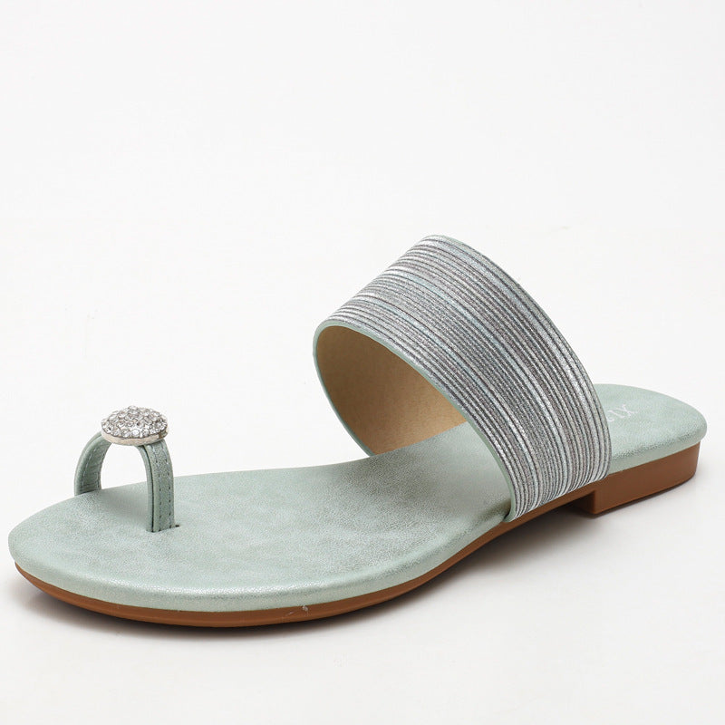 Outer wear fashionable lazy beach slippers